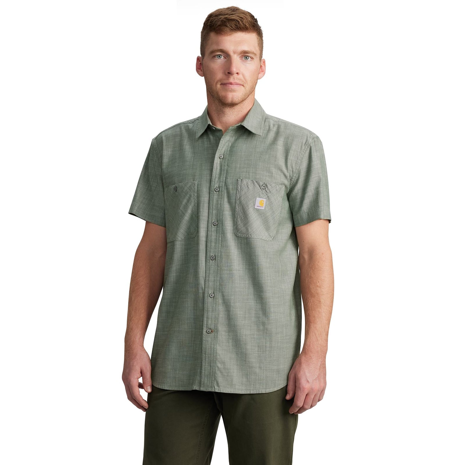 Carhartt Men's Rugged Flex Relaxed Fit Button-Down Short Sleeve Work Shirt - Work World - Workwear, Work Boots, Safety Gear