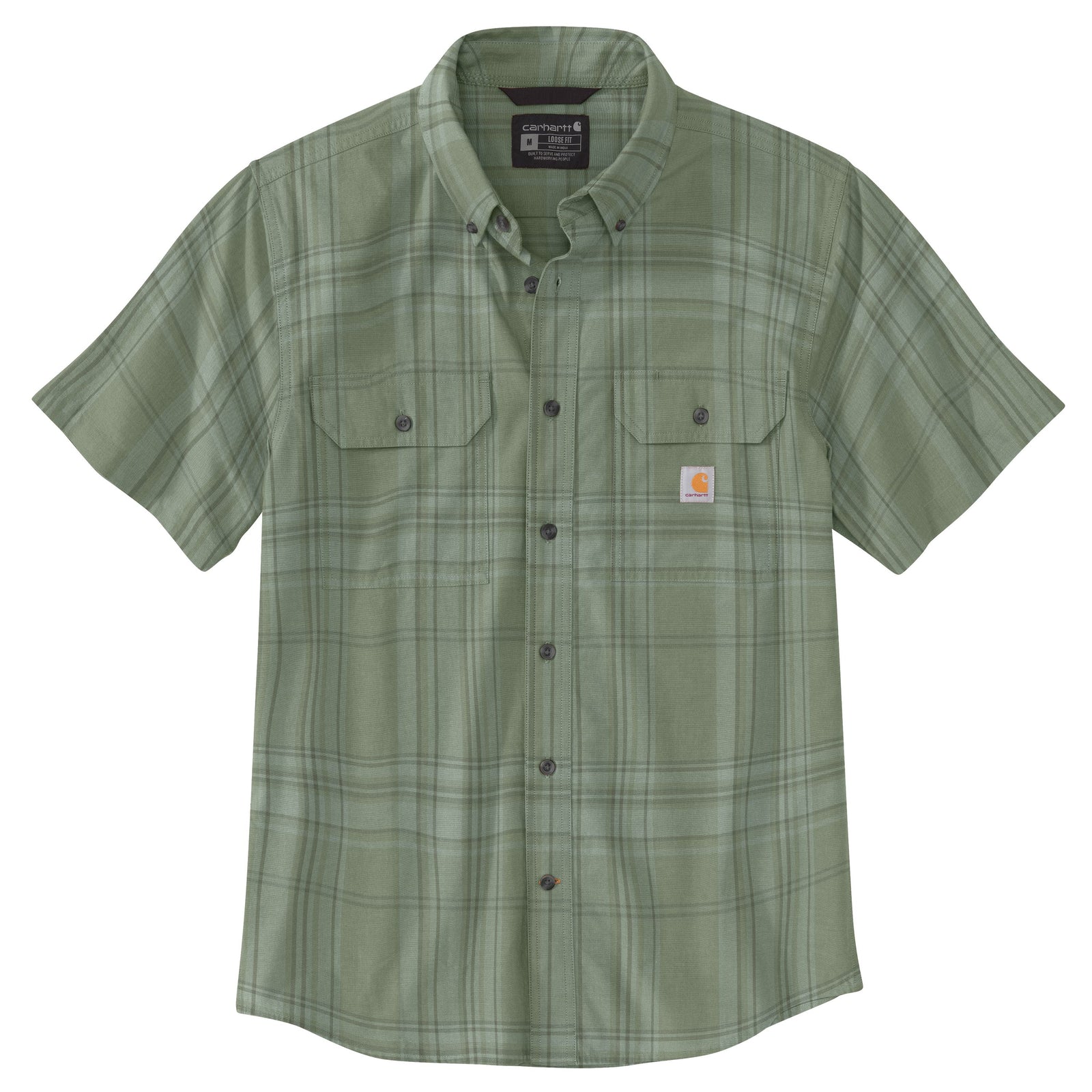 Carhartt Men's Loose Fit Midweight Button-Down Short Sleeve Work Shirt - Work World - Workwear, Work Boots, Safety Gear