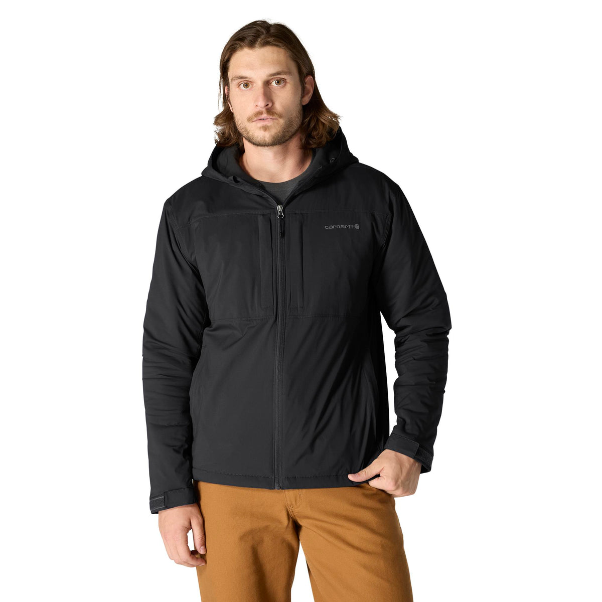 Carhartt Men's Rugged Flex Relaxed Fit Lightweight DWR Stretch Insulated Jacket Jackets & Coats Carhartt Black 2XL Reg