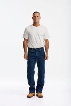 パンツ Double front effect denim pants 1070011_12269_Dark-