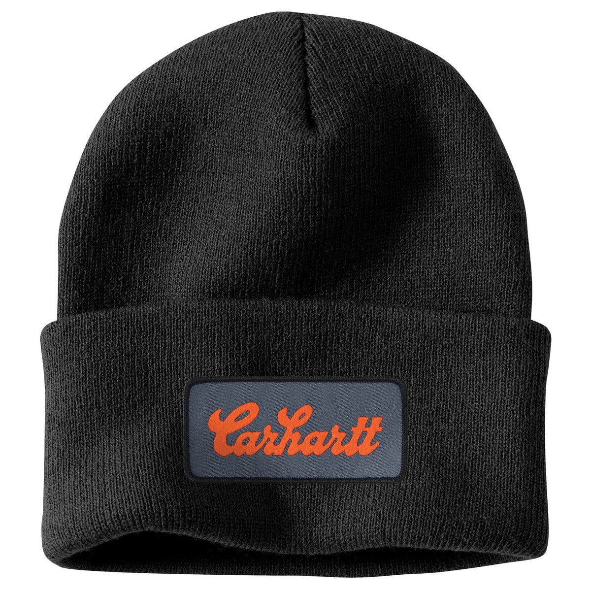 Carhartt Knit Cuffed Script Patch Logo Beanie - Work World - Workwear, Work Boots, Safety Gear