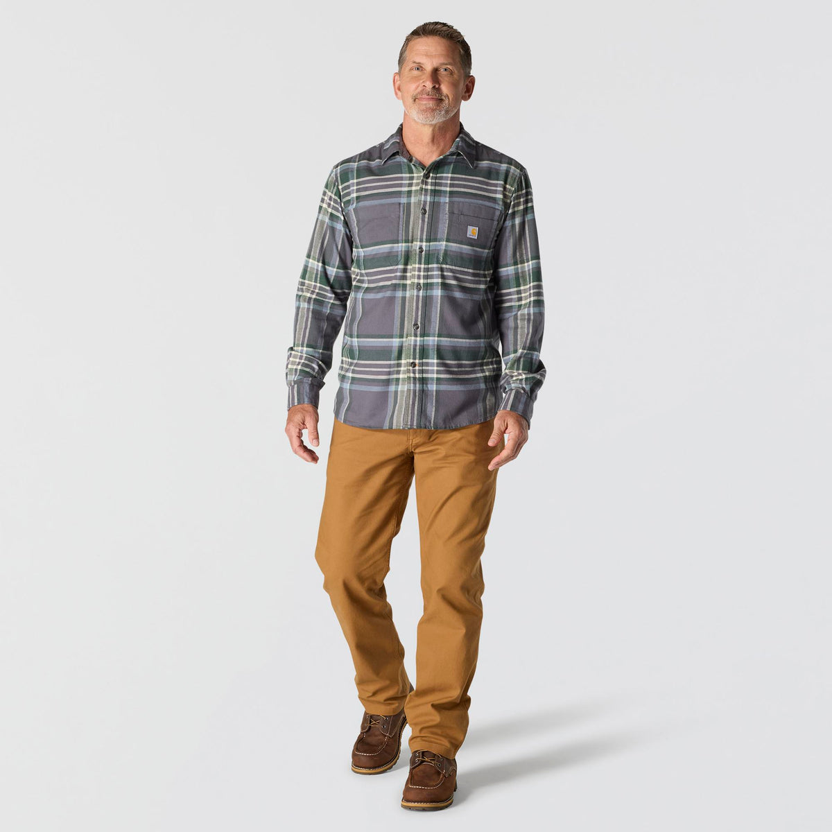 Carhartt Men's Rugged Flex™ Relaxed Fit Midweight Flannel Plaid Work Shirt - Work World - Workwear, Work Boots, Safety Gear
