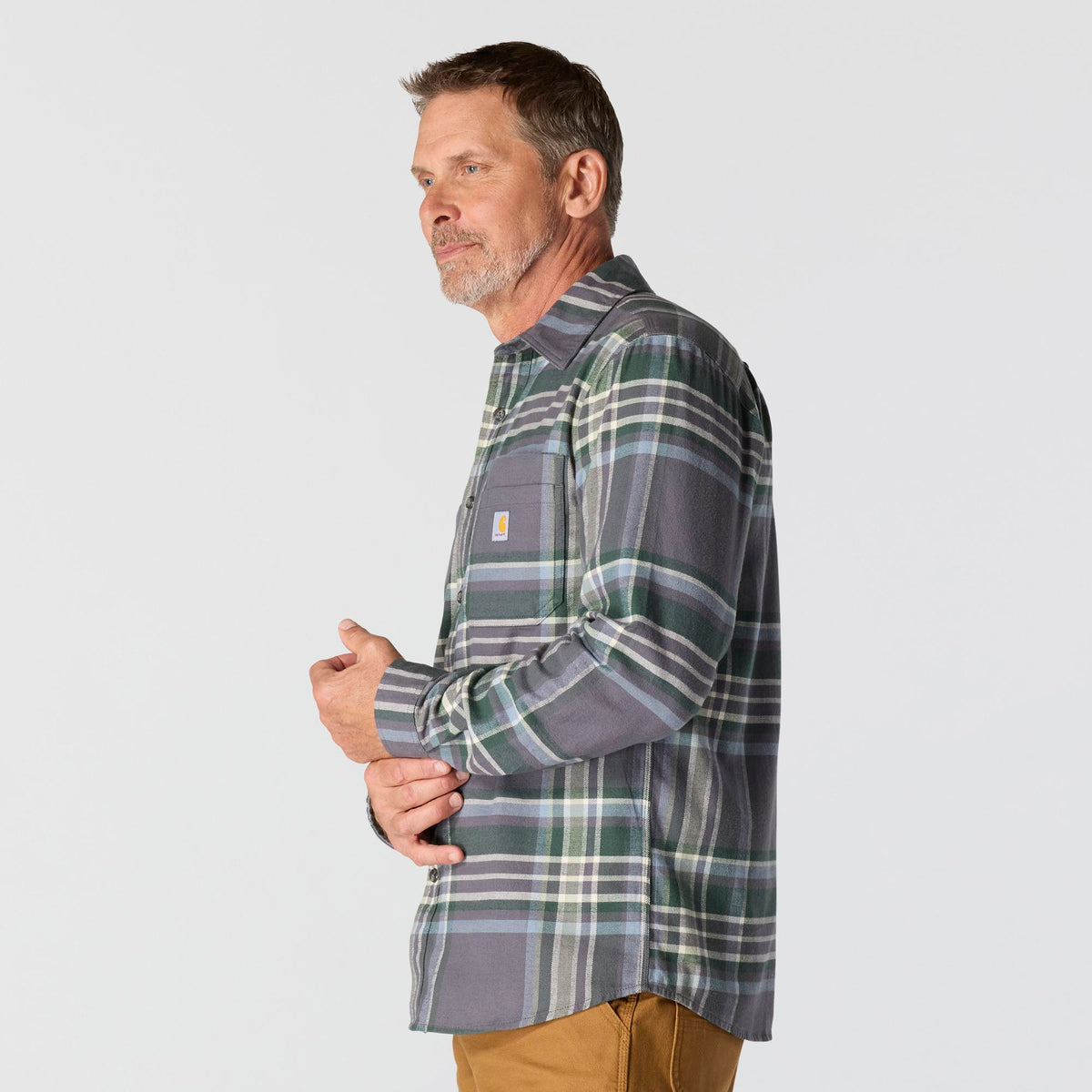 Carhartt Men's Rugged Flex™ Relaxed Fit Midweight Flannel Plaid Work Shirt - Work World - Workwear, Work Boots, Safety Gear