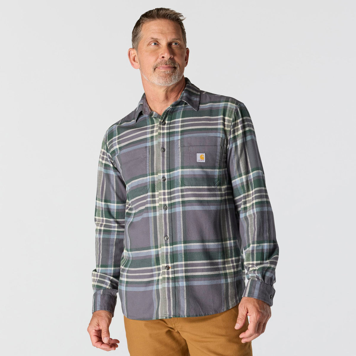 Carhartt Men's Rugged Flex™ Relaxed Fit Midweight Flannel Plaid Work Shirt - Work World - Workwear, Work Boots, Safety Gear