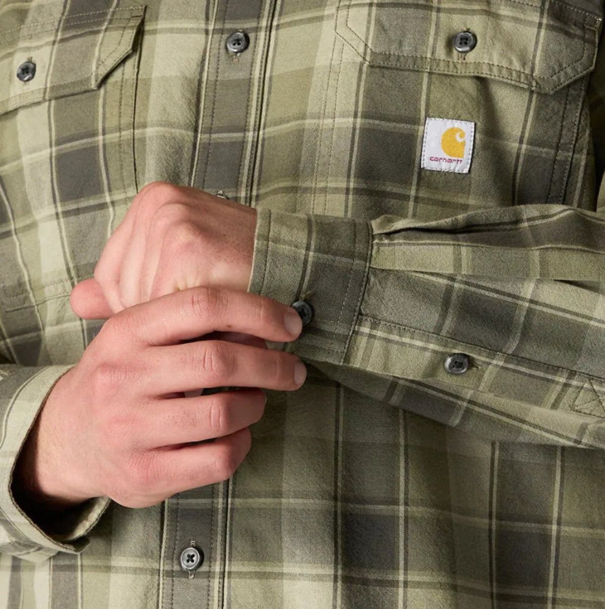 Carhartt Men's Loose Fit Midweight Chambray Long Sleeve Plaid Shirt - Work World - Workwear, Work Boots, Safety Gear