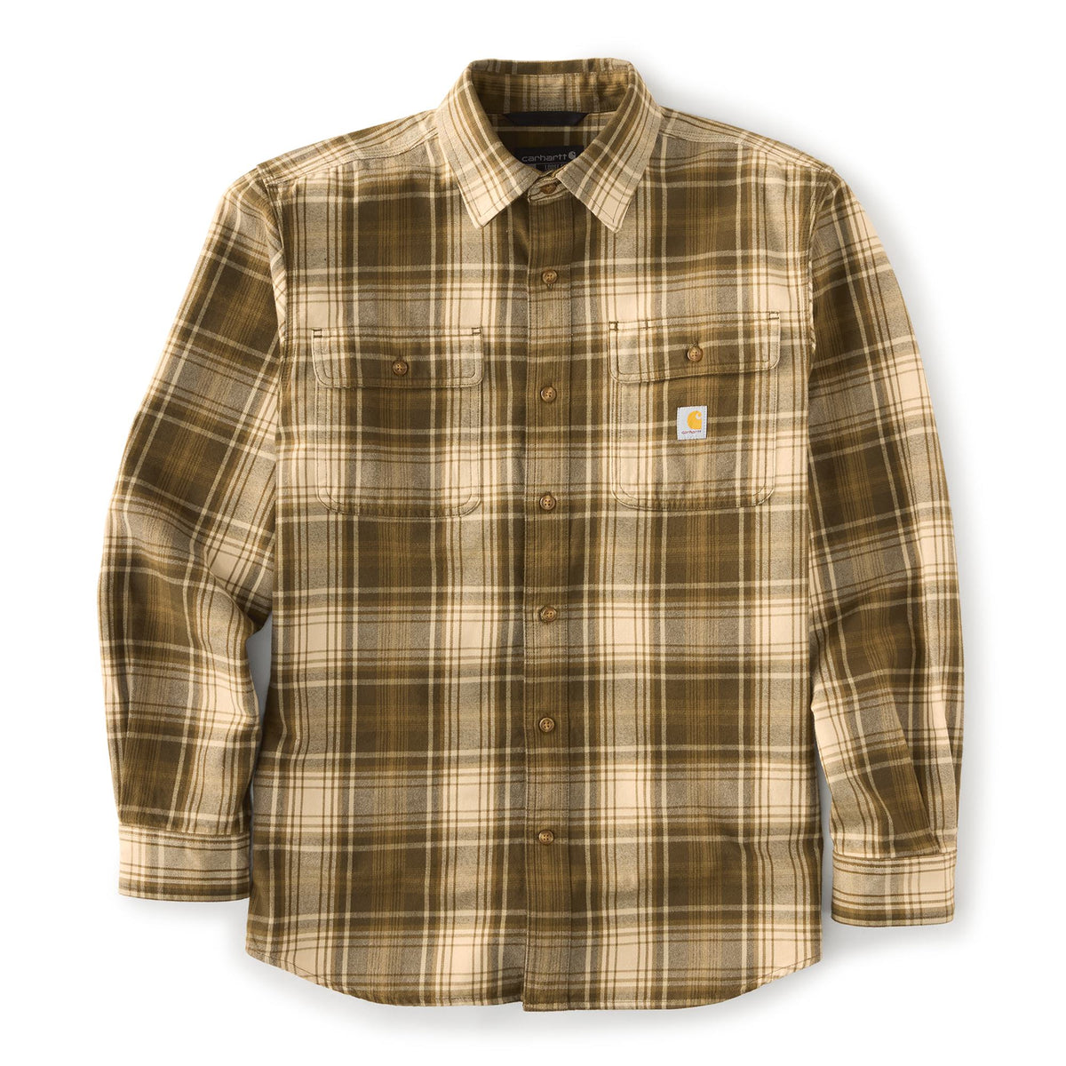 Carhartt Men's Loose Fit Heavyweight Long Sleeve Flannel Plaid Work Shirt Work Shirts Carhartt