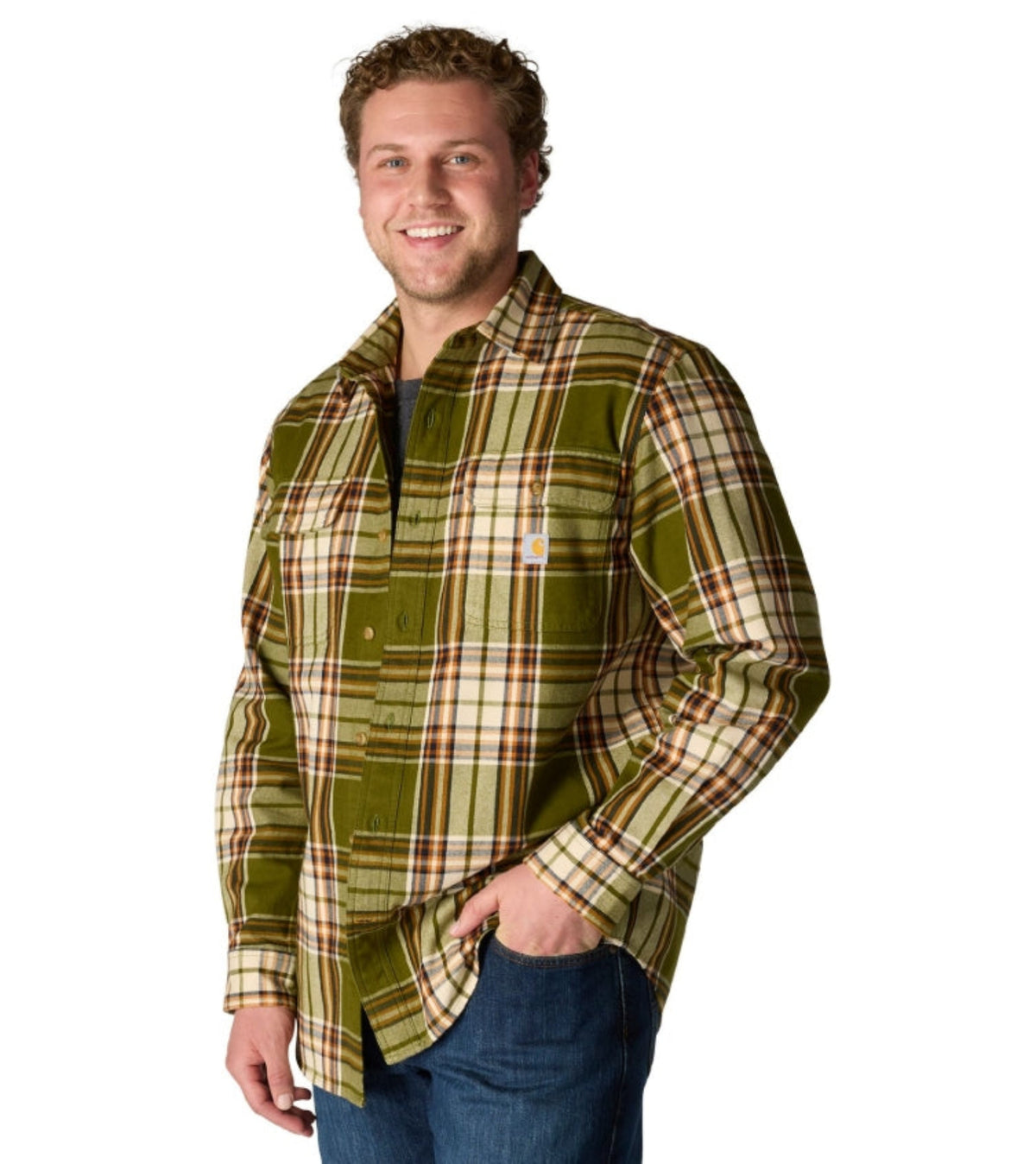Carhartt Men's Loose Fit Heavyweight Long Sleeve Flannel Plaid Work Shirt - Work World - Workwear, Work Boots, Safety Gear