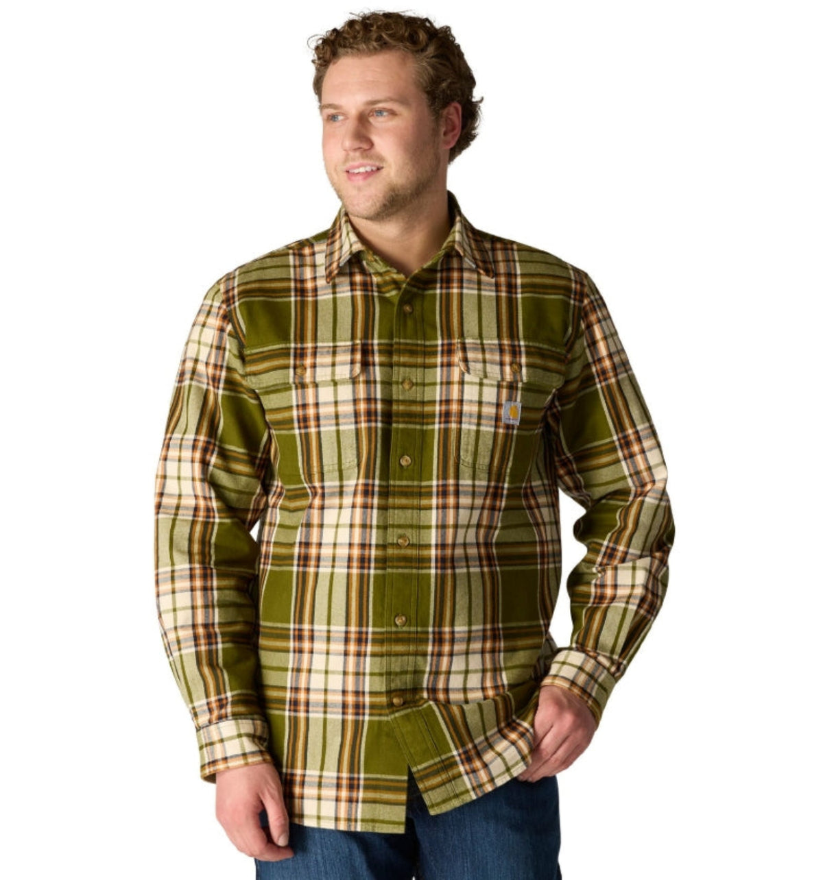 Carhartt Men's Loose Fit Heavyweight Long Sleeve Flannel Plaid Work Shirt - Work World - Workwear, Work Boots, Safety Gear