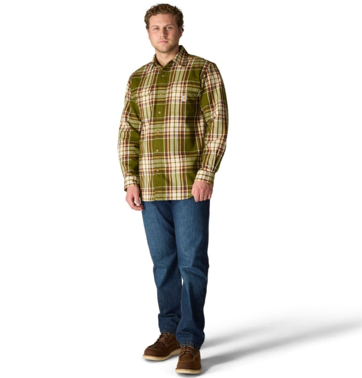 Carhartt Men's Loose Fit Heavyweight Long Sleeve Flannel Plaid Work Shirt - Work World - Workwear, Work Boots, Safety Gear