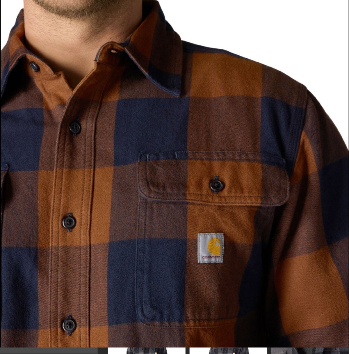 Carhartt Men's Loose Fit Heavyweight Long Sleeve Flannel Plaid Work Shirt - Work World - Workwear, Work Boots, Safety Gear