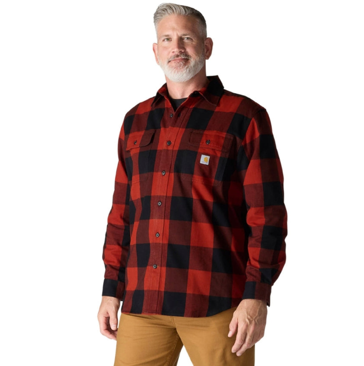 Carhartt Men's Loose Fit Heavyweight Long Sleeve Flannel Plaid Work Shirt - Work World - Workwear, Work Boots, Safety Gear