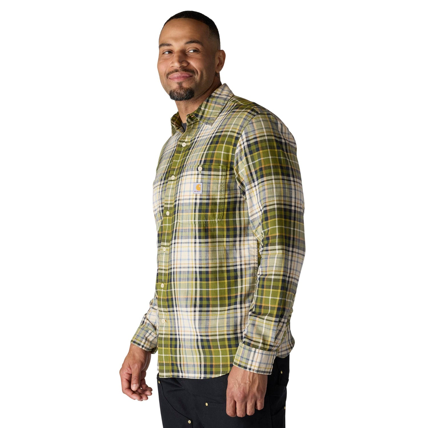 Carhartt Rugged Flex Relaxed Fit Lightweight Long-Sleeve Plaid Shirt