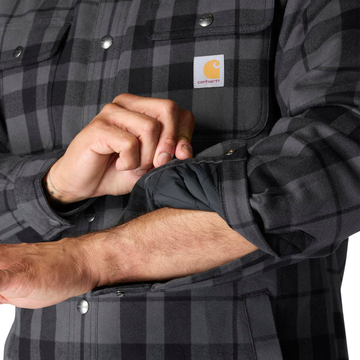 Carhartt Men's Relaxed Fit Sherpa-Lined Long Sleeve Flannel Shirt Jac - Work World - Workwear, Work Boots, Safety Gear
