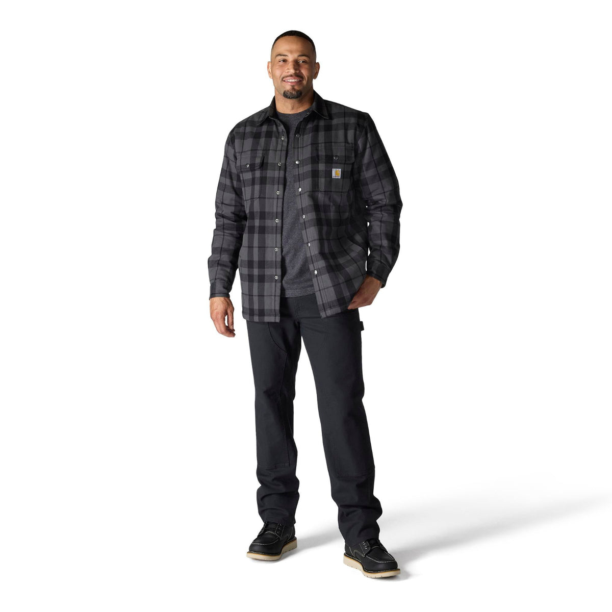 Carhartt Men's Relaxed Fit Sherpa-Lined Long Sleeve Flannel Shirt Jac - Work World - Workwear, Work Boots, Safety Gear