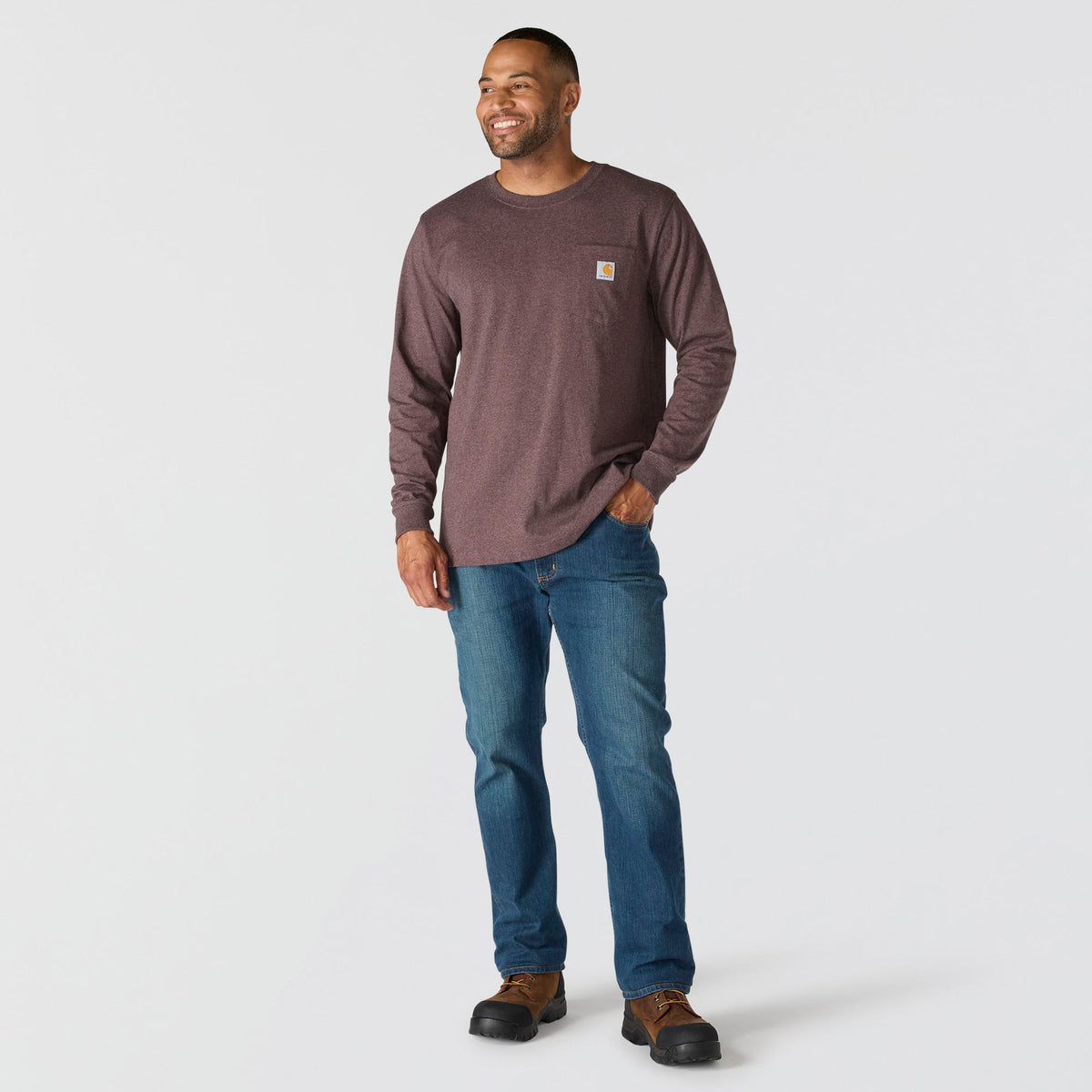 Carhartt Men's Relaxed Fit Heavyweight Pocket Long Sleeve Graphic T-Shirt - Work World - Workwear, Work Boots, Safety Gear