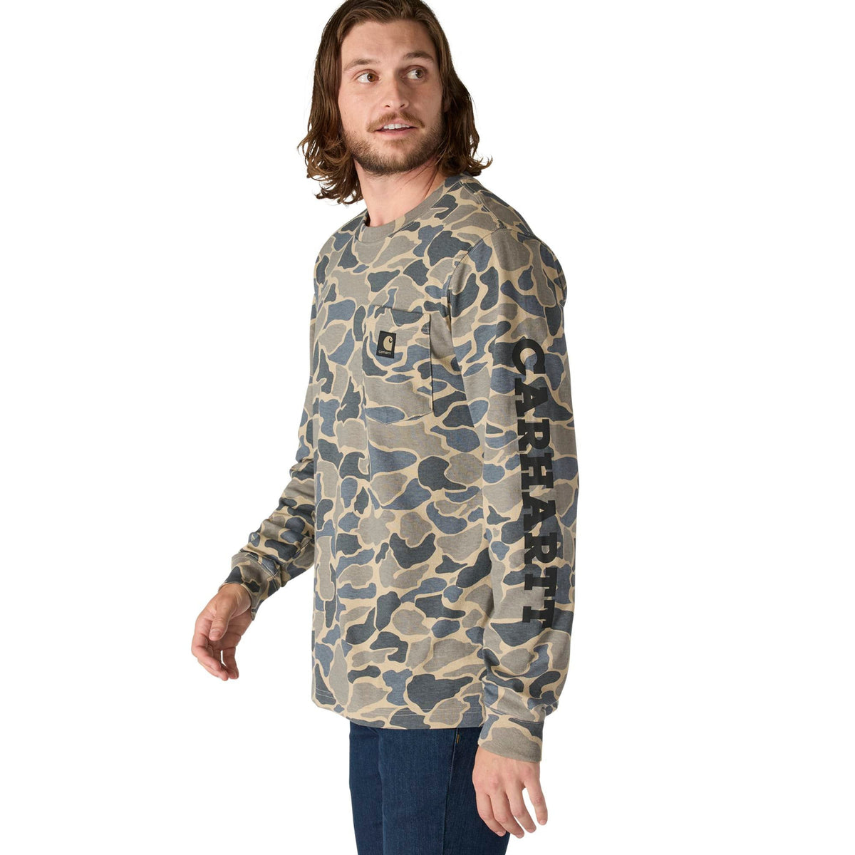 Carhartt Men's Relaxed Fit Pocket Camo Logo Graphic Long Sleeve T-Shirt - Work World - Workwear, Work Boots, Safety Gear