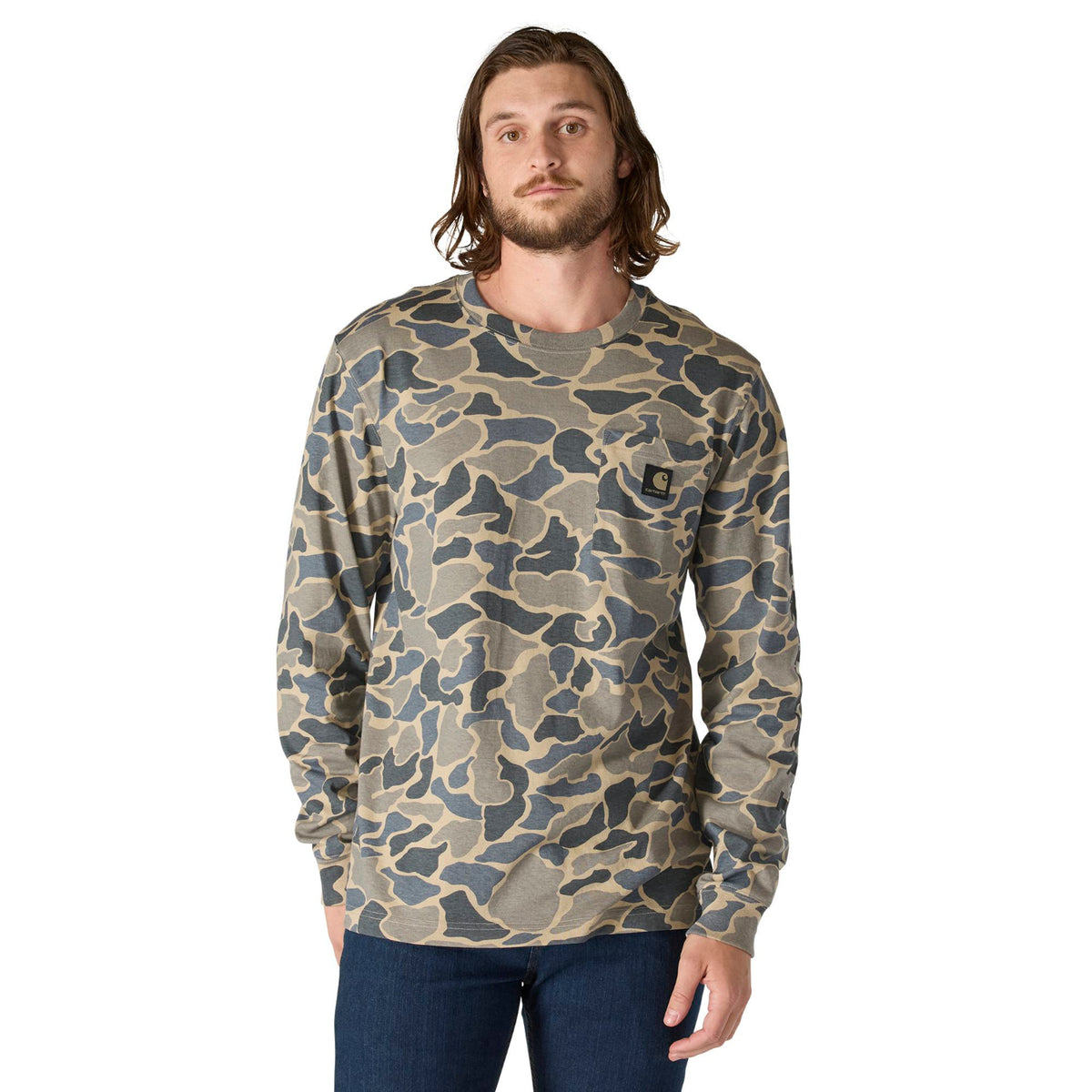 Carhartt Men's Relaxed Fit Pocket Camo Logo Graphic Long Sleeve T-Shirt - Work World - Workwear, Work Boots, Safety Gear