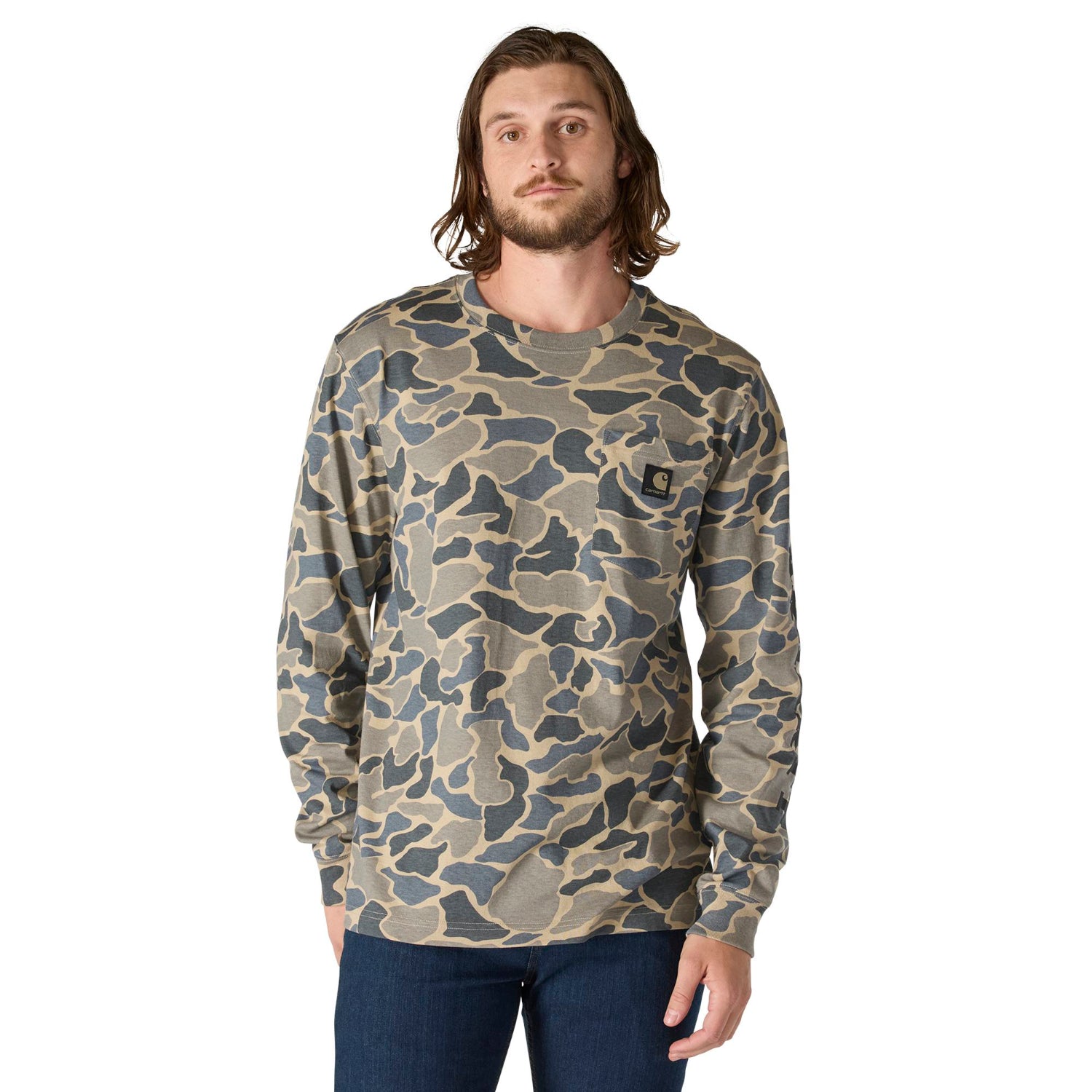 Carhartt Men's Relaxed Fit Pocket Camo Logo Graphic Long Sleeve T-Shirt - Work World - Workwear, Work Boots, Safety Gear
