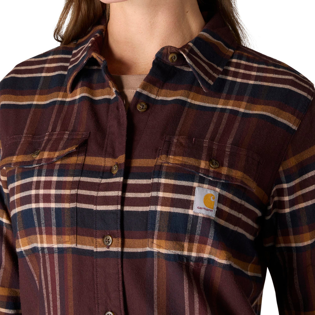 Carhartt Women's TENCEL™ Relaxed Fit Plaid Long Sleeve Work Shirt - Work World - Workwear, Work Boots, Safety Gear