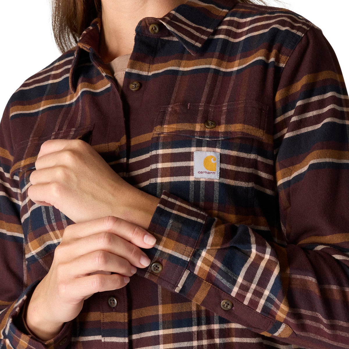 Carhartt Women's TENCEL™ Relaxed Fit Plaid Long Sleeve Work Shirt - Work World - Workwear, Work Boots, Safety Gear