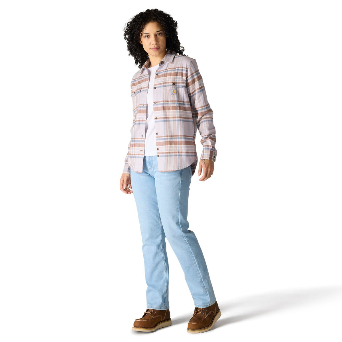 Carhartt Women's TENCEL™ Relaxed Fit Plaid Long Sleeve Work Shirt - Work World - Workwear, Work Boots, Safety Gear