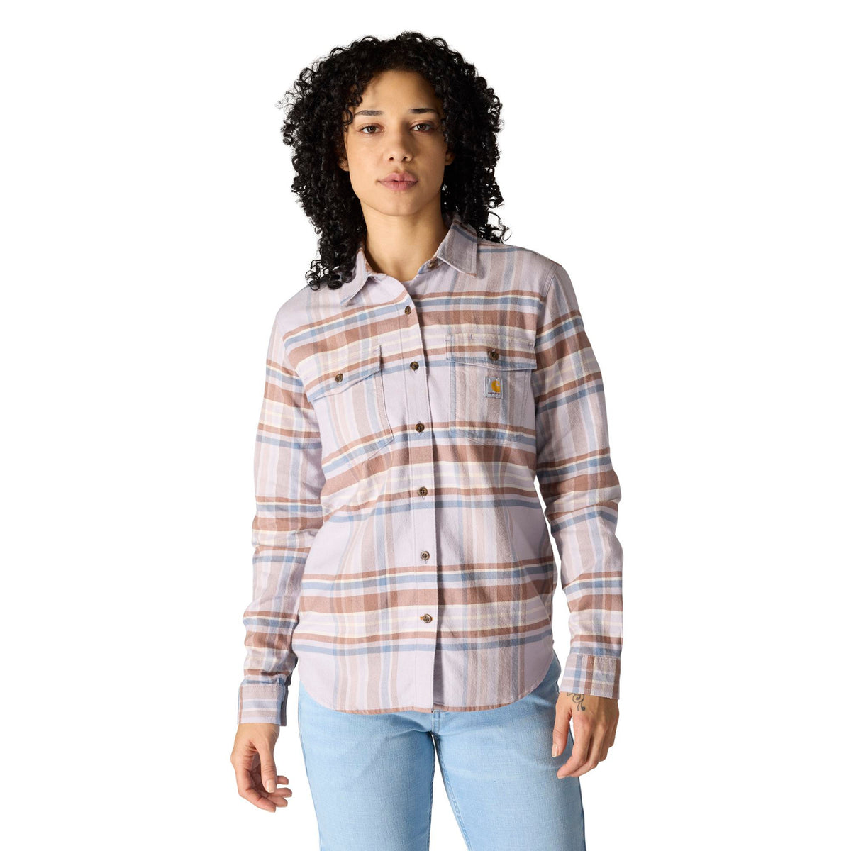 Carhartt Women's TENCEL™ Relaxed Fit Plaid Long Sleeve Work Shirt - Work World - Workwear, Work Boots, Safety Gear