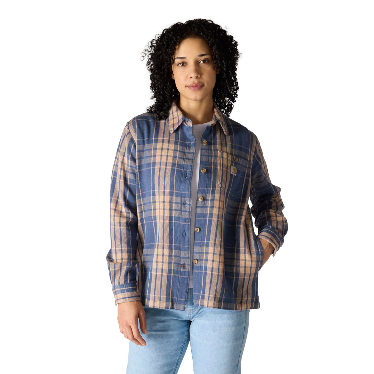 Carhartt Women's TENCEL™ Loose Fit Twill Plaid Long Sleeve Work Shirt - Work World - Workwear, Work Boots, Safety Gear