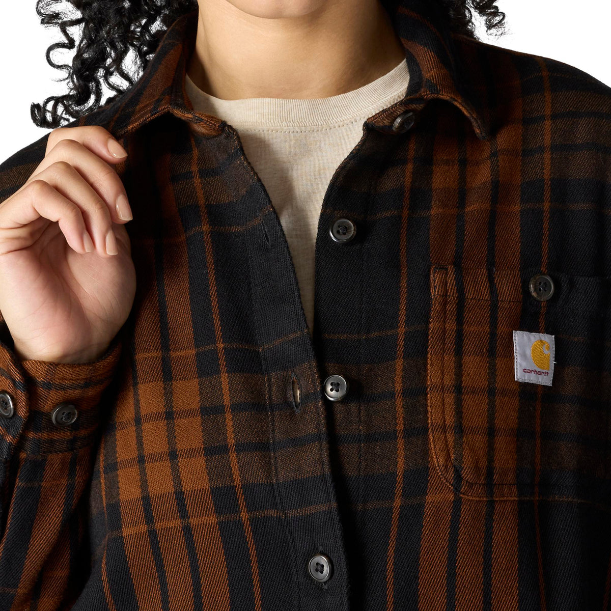 Carhartt Women's TENCEL™ Loose Fit Twill Plaid Long Sleeve Work Shirt - Work World - Workwear, Work Boots, Safety Gear