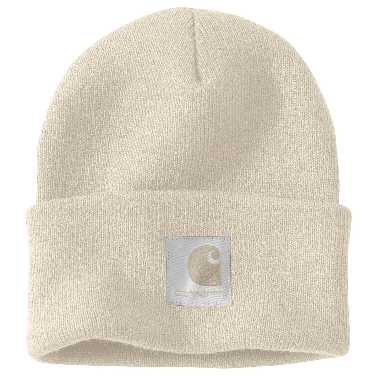 Carhartt Women's Rib Knit Satin-Lined Logo Beanie Hats & Caps Carhartt Oat Milk OS