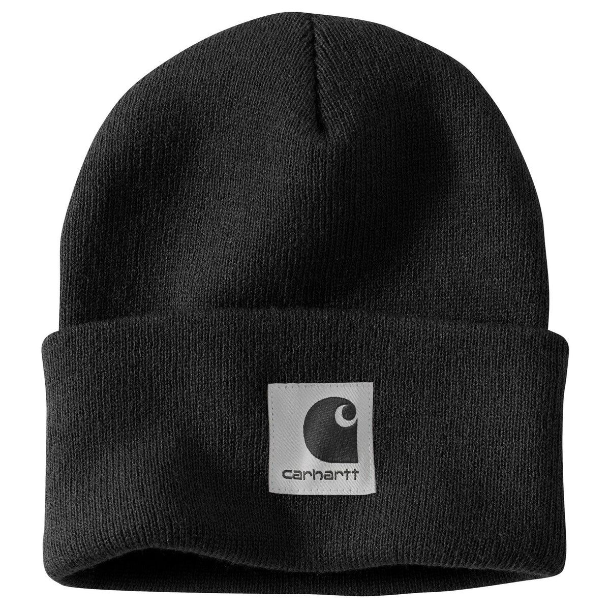 Carhartt Women's Rib Knit Satin-Lined Logo Beanie Hats & Caps Carhartt Black OS