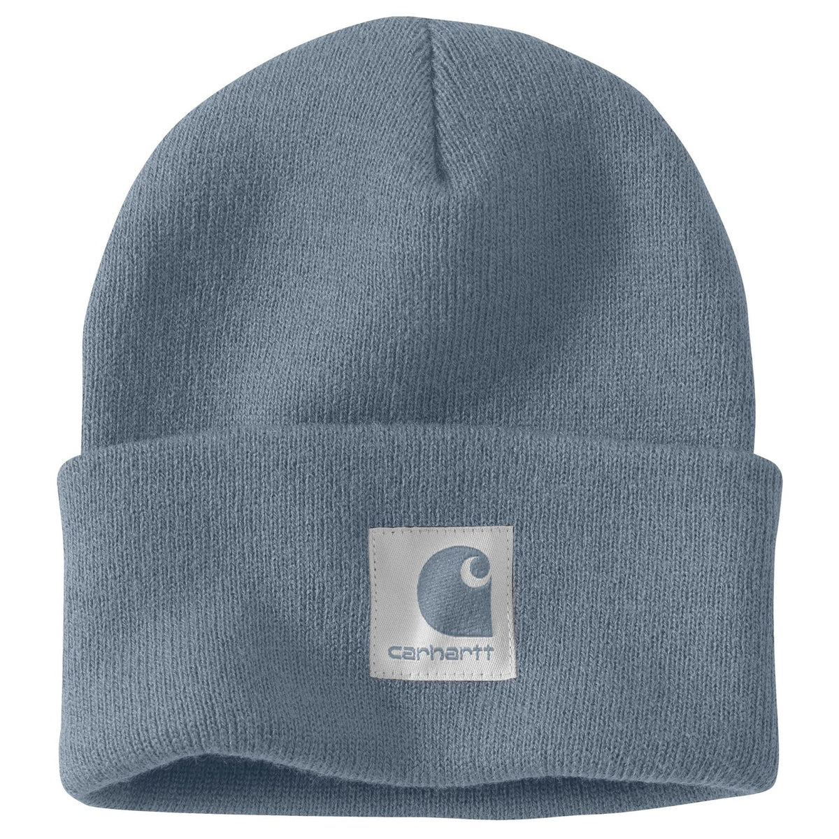 Carhartt Women's Rib Knit Satin-Lined Logo Beanie Hats & Caps Carhartt Light Faded Navy OS