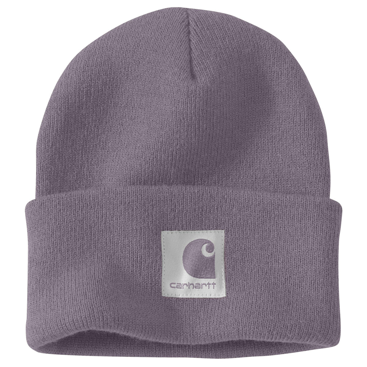 Carhartt Women's Rib Knit Satin-Lined Logo Beanie Hats & Caps Carhartt Wood Violet OS