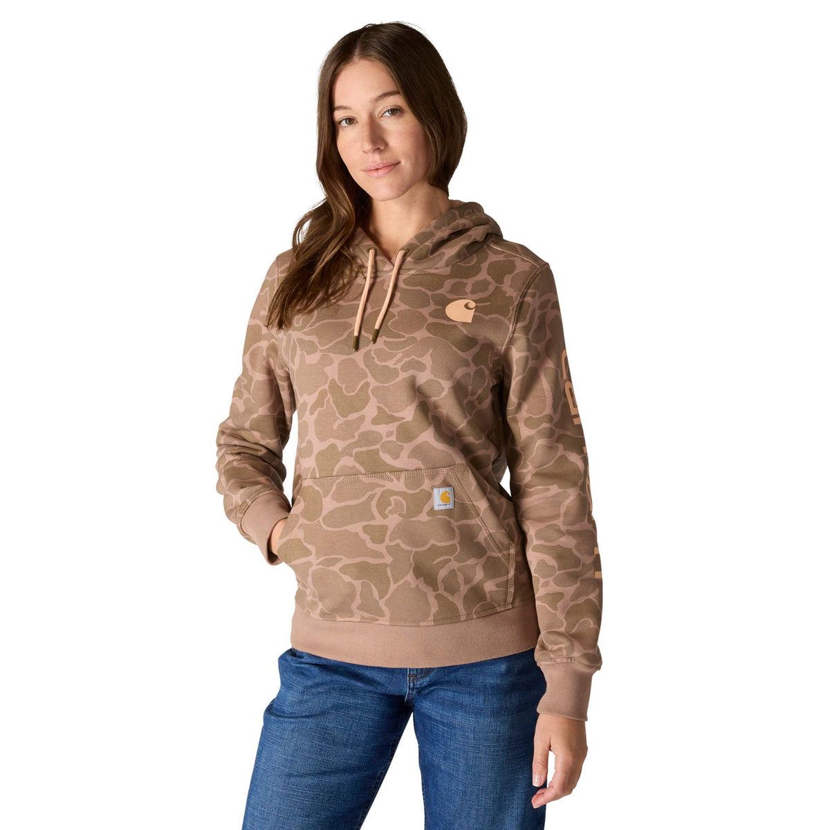 Carhartt Women's Relaxed Fit Midweight Logo Sleeve Graphic Sweatshirt - Work World - Workwear, Work Boots, Safety Gear