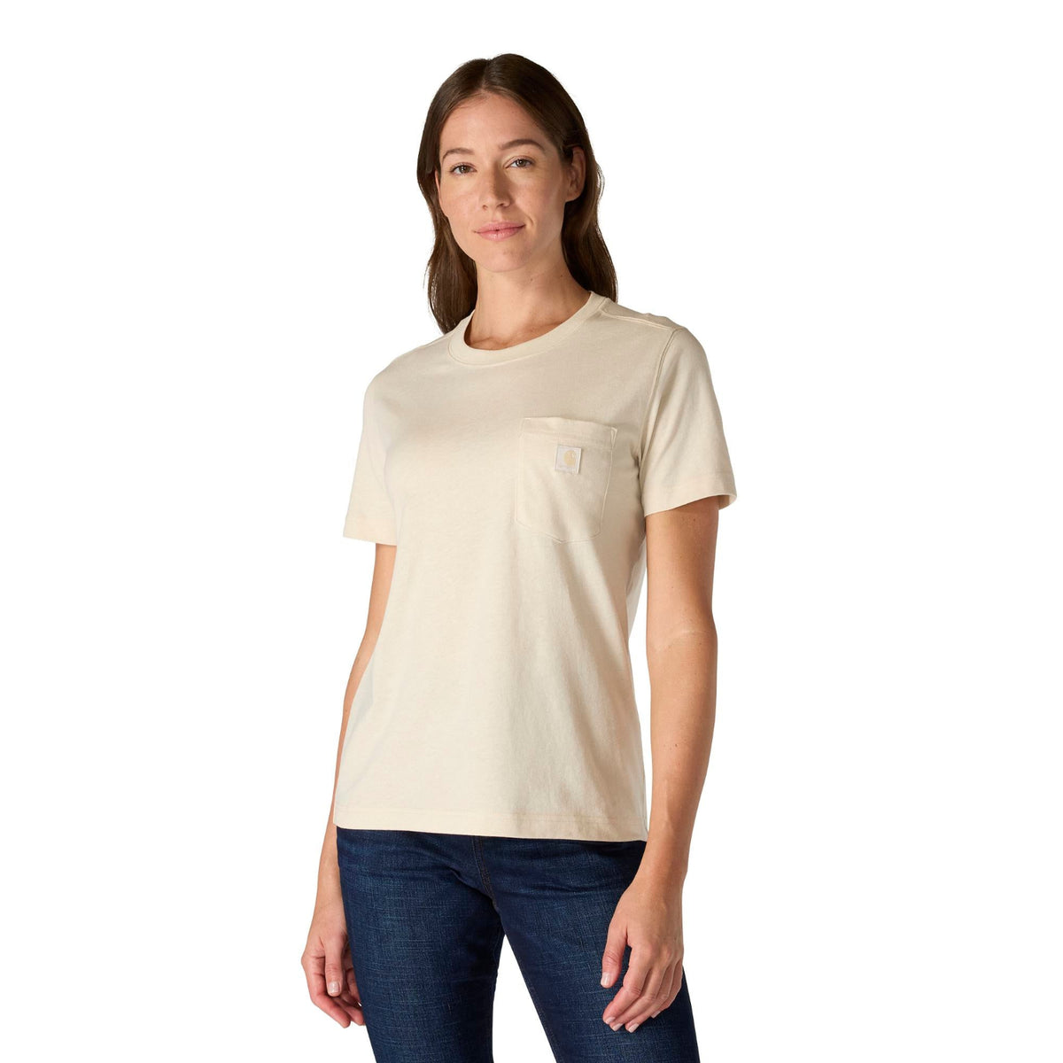 Carhartt Women's Relaxed Fit Short Sleeve Pocket Graphic-C Tee T-Shirts Carhartt Oat Milk Heather 2XL Reg