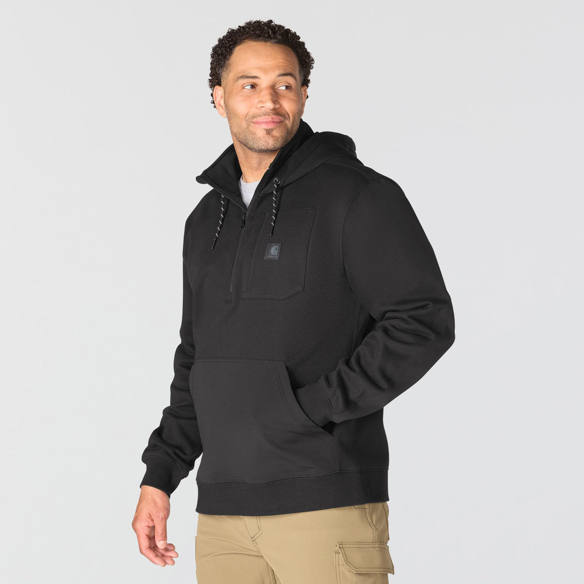 Carhartt Men's Steel Bridgeport Relaxed Fit 1/2 Zip Hoodie Sweatshirts & Hoodies Carhartt