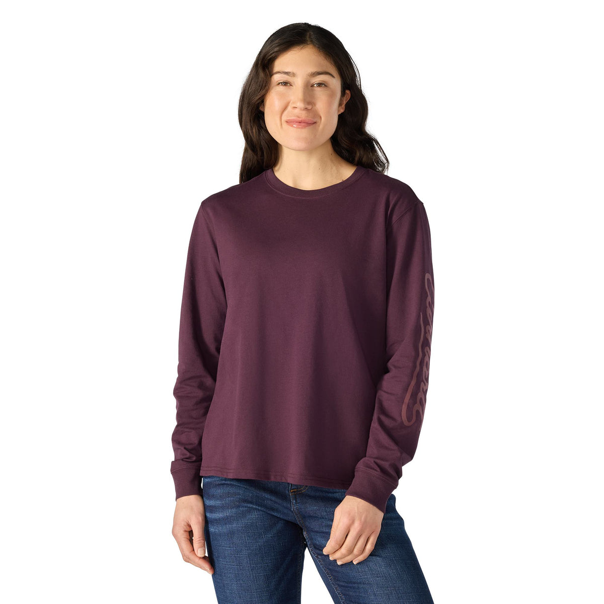 Carhartt Women's Irvine Loose Fit Logo Script Long Sleeve T-Shirt