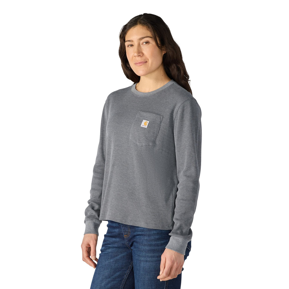 Carhartt Women's Waffle Knit Loose Fit Long Sleeve Pocket T-Shirt