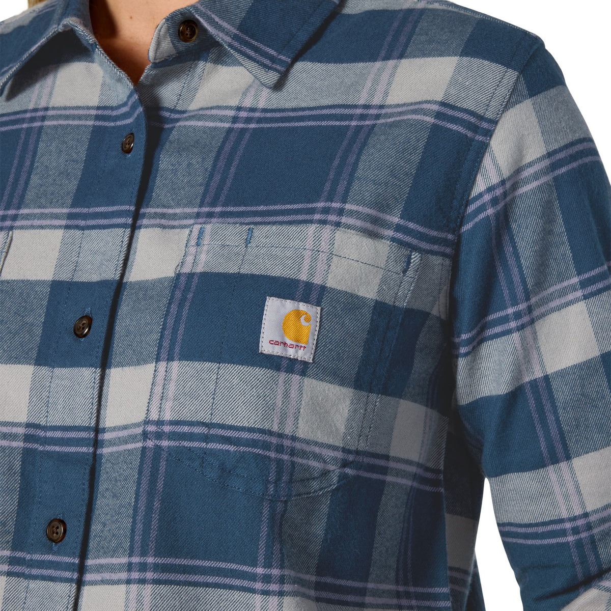 Carhartt Women's Hamilton Relaxed Fit Button-Up Plaid Long Sleeve Work Shirt Carhartt