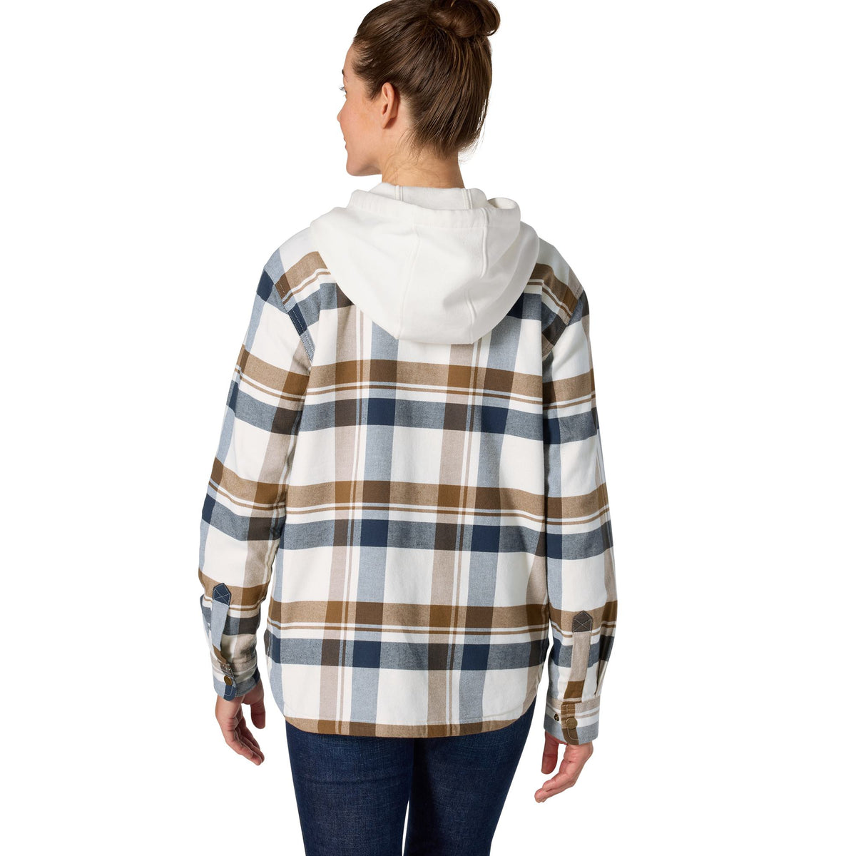 Carhartt Women's Hamilton Plaid Loose Fit Hooded Shirt Jac Sweatshirts & Hoodies Carhartt