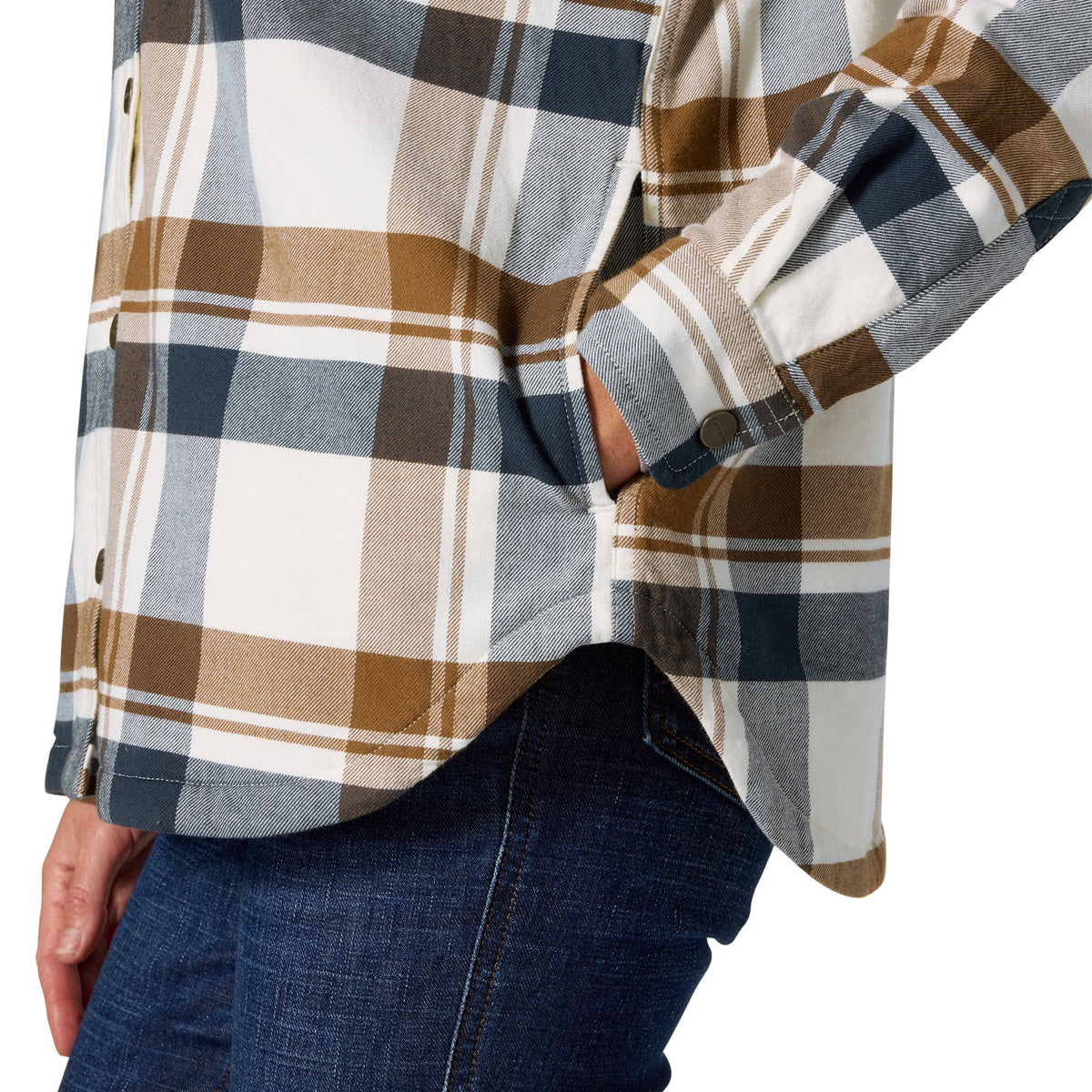 Carhartt Women's Hamilton Plaid Loose Fit Hooded Shirt Jac Sweatshirts & Hoodies Carhartt