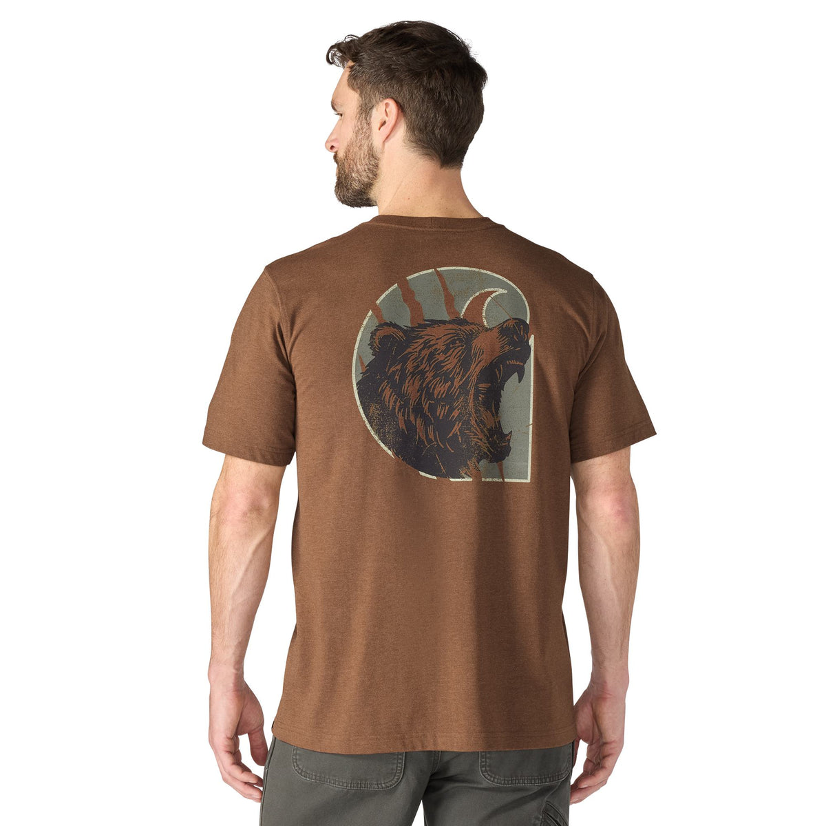 Carhartt Men's Irvine Bear Graphic Relaxed Fit Pocket Short Sleeve T-Shirt