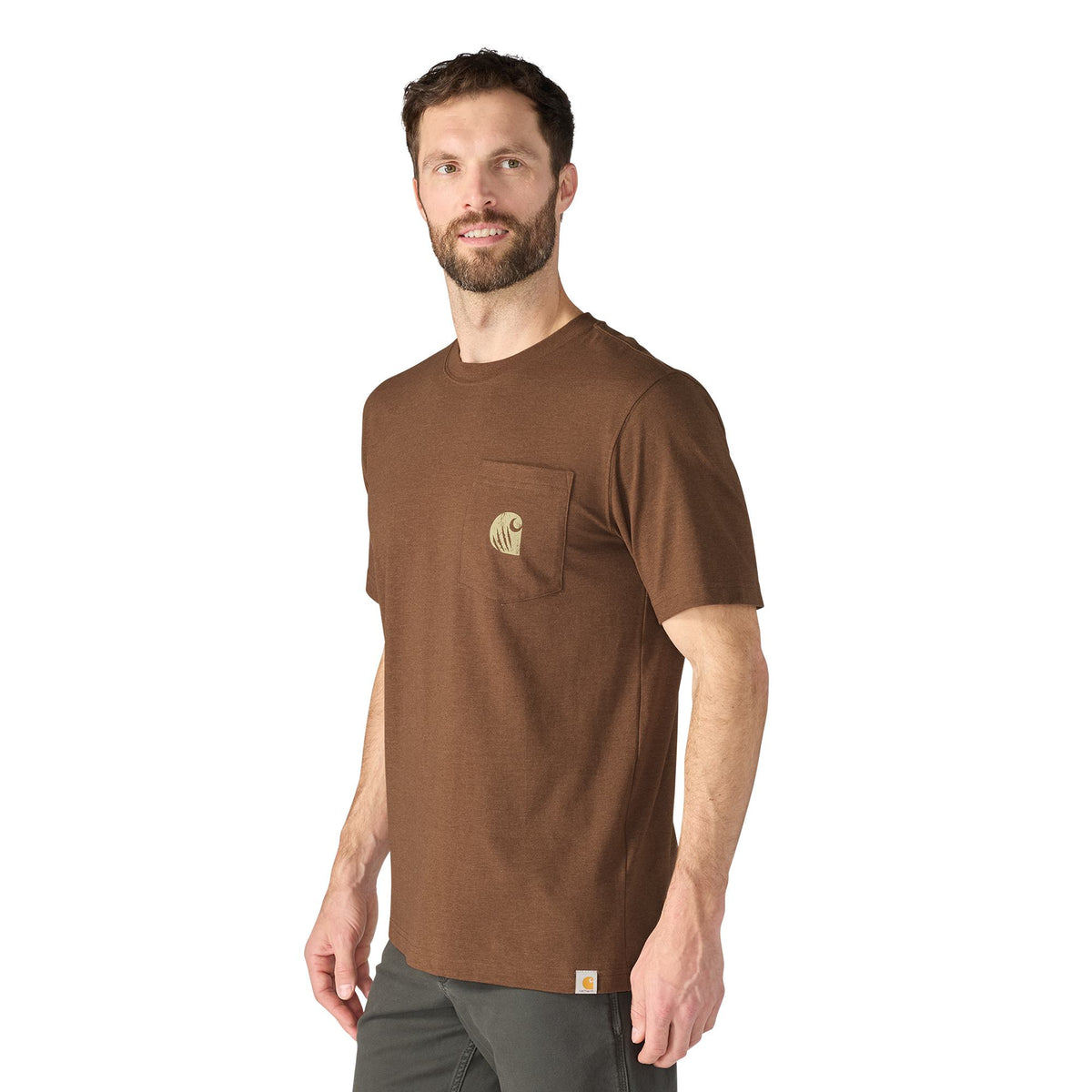 Carhartt Men's Irvine Bear Graphic Relaxed Fit Pocket Short Sleeve T-Shirt