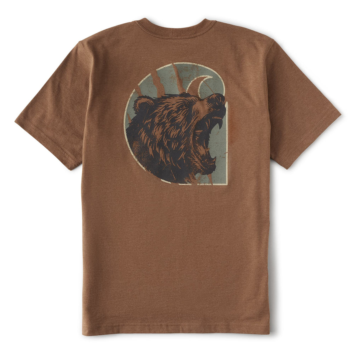 Carhartt Men's Irvine Bear Graphic Relaxed Fit Pocket Short Sleeve T-Shirt