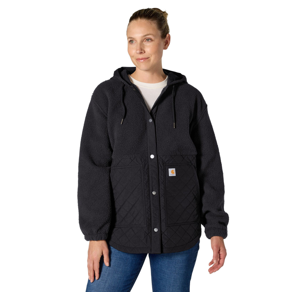 Carhartt Women's Highland Loose Fit Snap-Up Hooded Shirt Jac