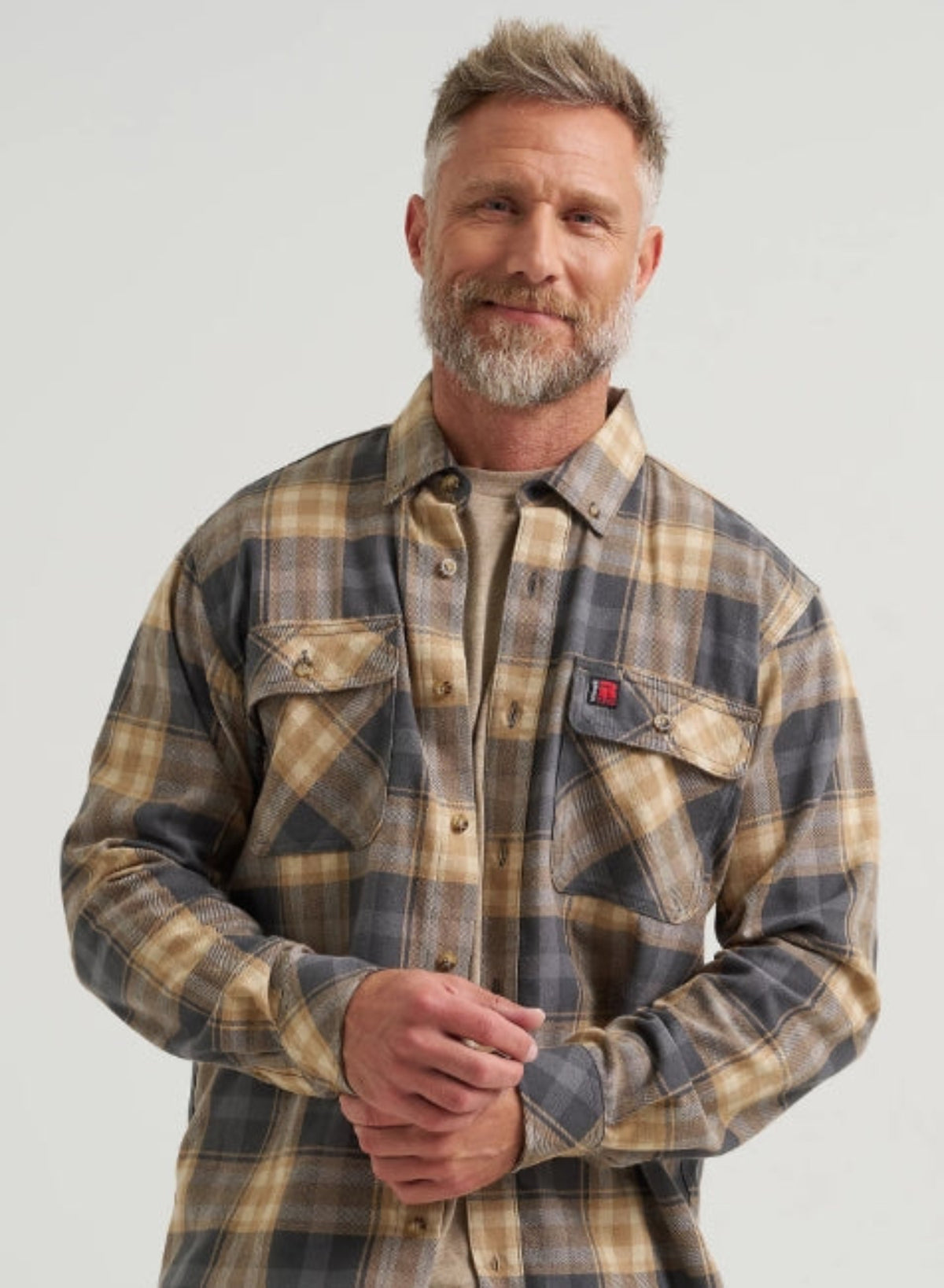 Wrangler RIGGS Men's Foreman Flannel Plaid Button-Up Long Sleeve Work Shirt - Work World - Workwear, Work Boots, Safety Gear