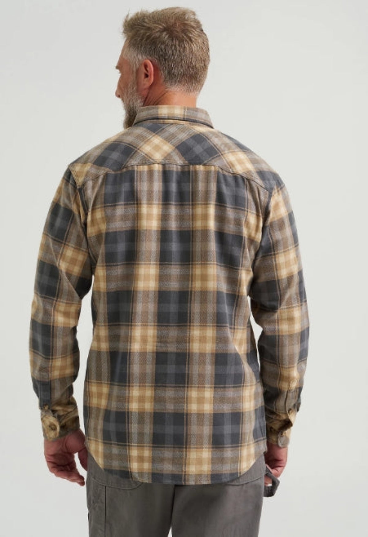Wrangler RIGGS Men's Foreman Flannel Plaid Button-Up Long Sleeve Work Shirt - Work World - Workwear, Work Boots, Safety Gear