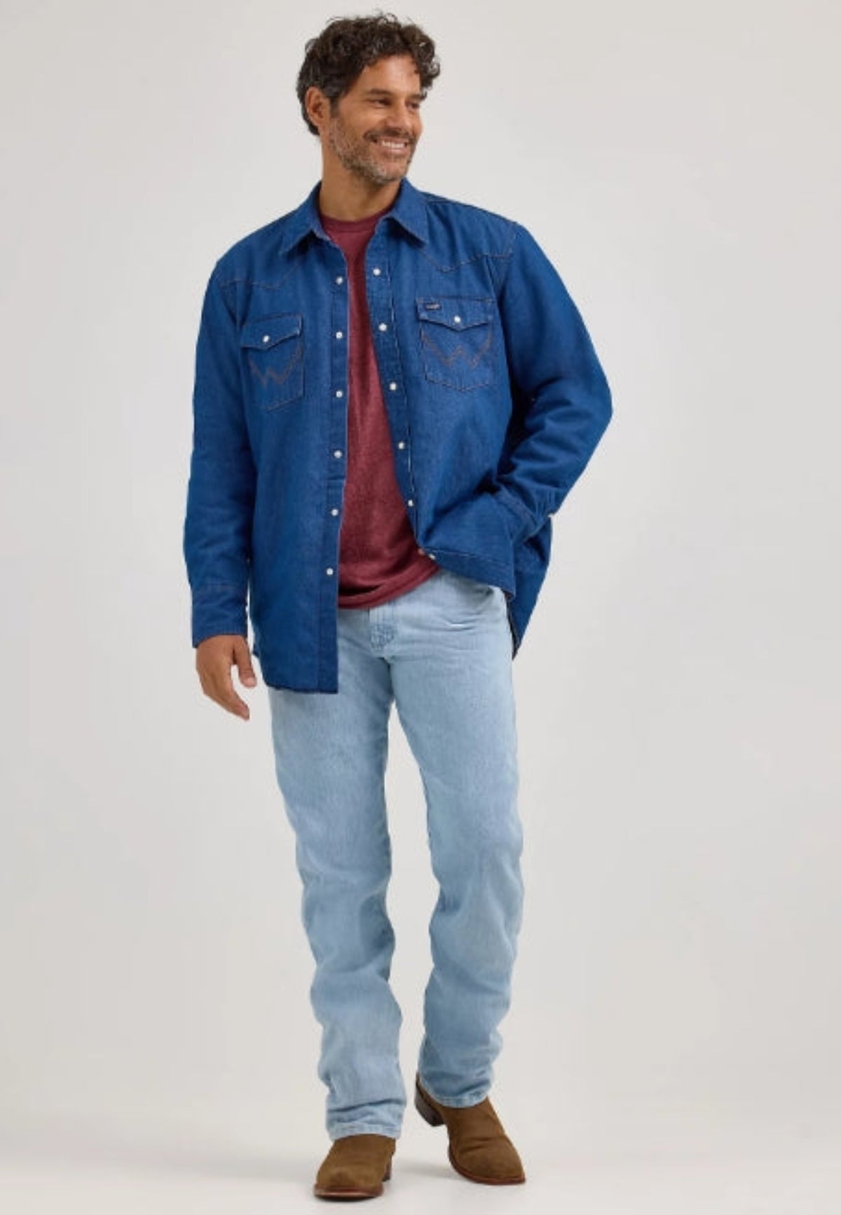 Wrangler Men's Cotton Flannel Lined Snap-Up Shirt Jac - Work World - Workwear, Work Boots, Safety Gear