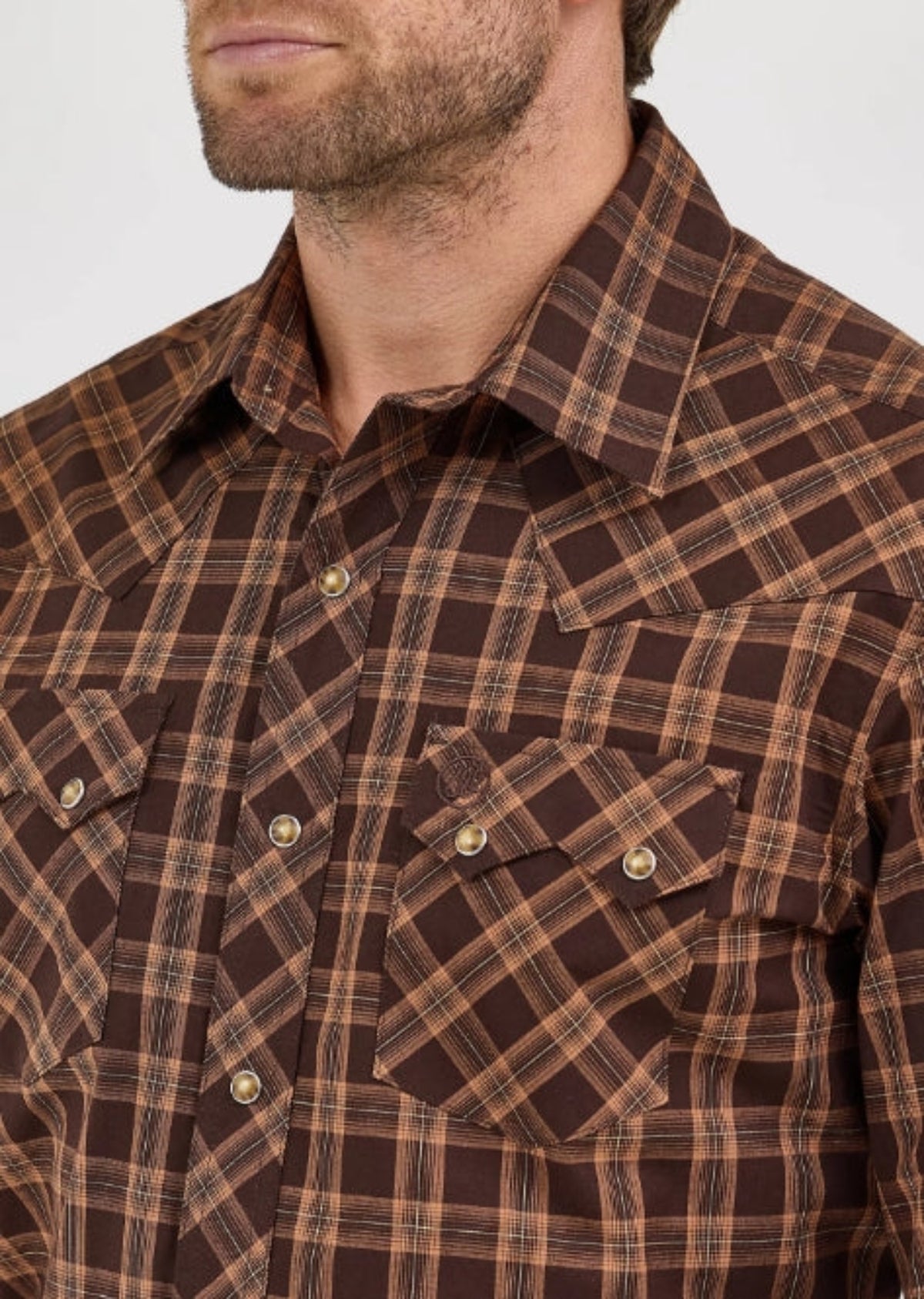 Wrangler Men's Retro® Cotton Snap-Front Long Sleeve Work Shirt - Work World - Workwear, Work Boots, Safety Gear