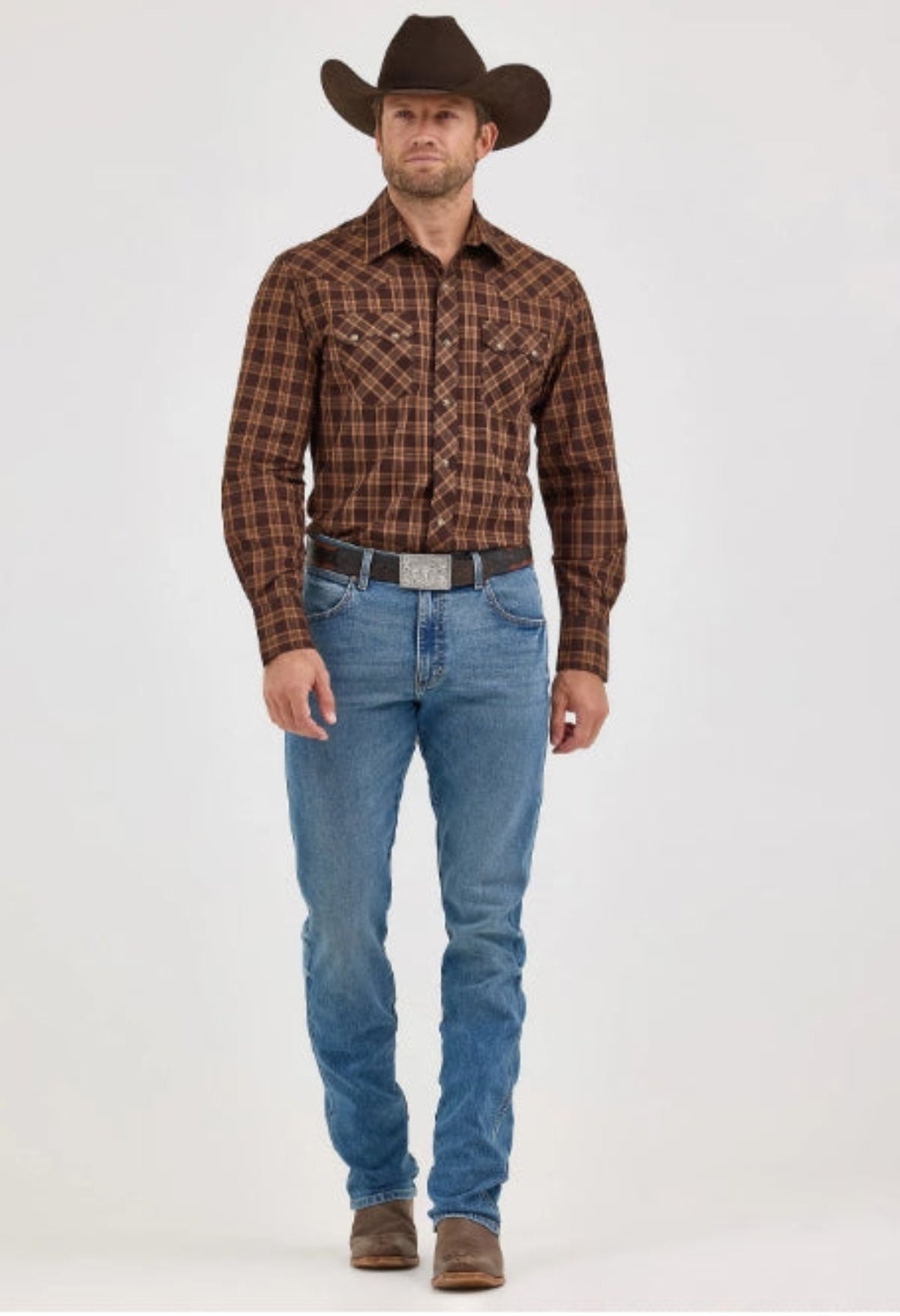 Wrangler Men's Retro® Cotton Snap-Front Long Sleeve Work Shirt - Work World - Workwear, Work Boots, Safety Gear