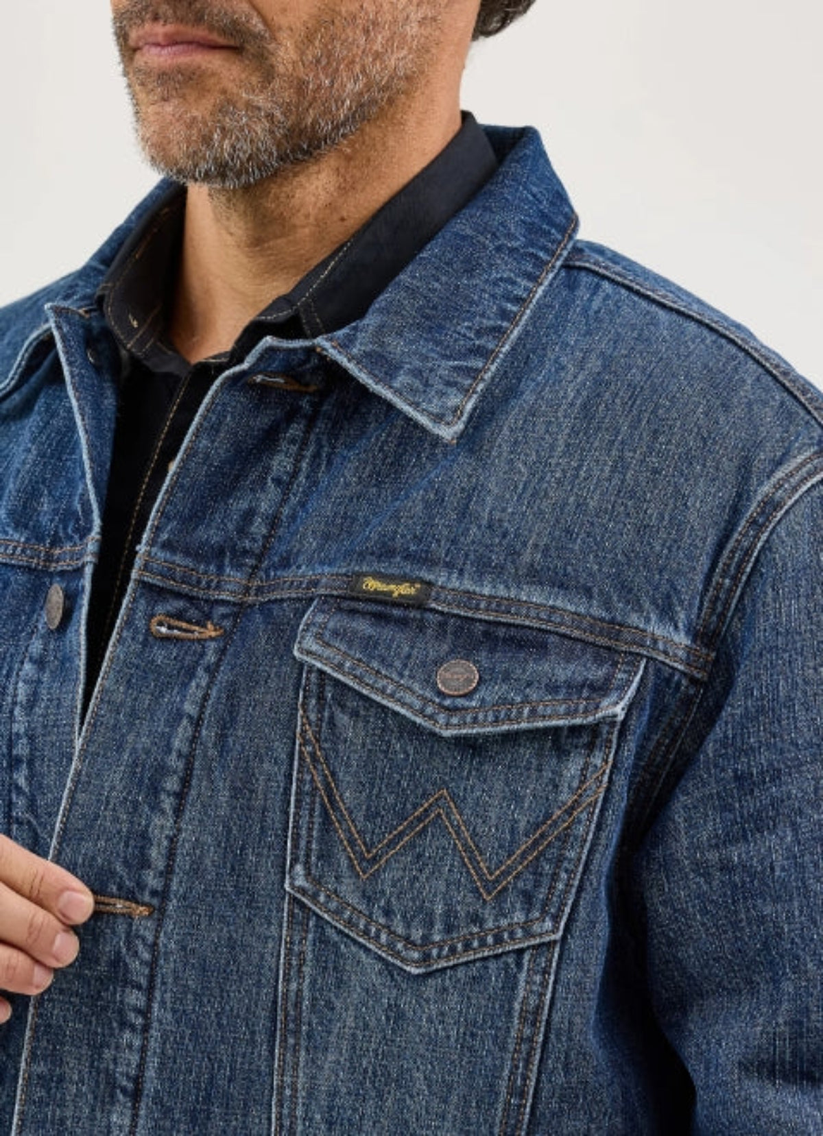 Wrangler Men's Retro® Sherpa Lined Button Denim Jacket - Work World - Workwear, Work Boots, Safety Gear
